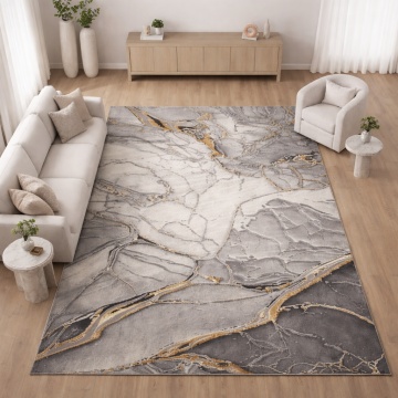 Covor Livario Imperial Effect Vulcan Grey Gold Soft Lux 2450 g/m²