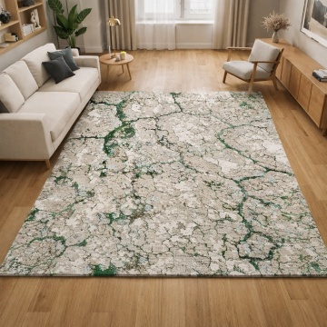 Covor Livario Milano Bedrock Crem Verde