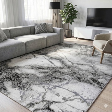 Covor Modern Livario Imperial Effect Gresie Grey Grey
