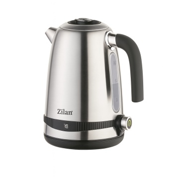 Fierbator electric din inox Zilan ZLN1000 – 2200W, 1.7L, 7 trepte temperatura, functie mentinere cald, argintiu/negru