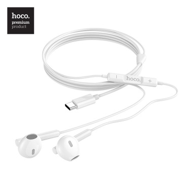 Handsfree In Ear, Hoco M65, USB-C, 1.2m, Driving, alb - Img 2
