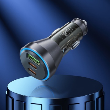 Incarcator Auto Hoco NZ12D, 60W, 2xUSB-C, 1xUSB-A, PD, QC 3.0, negru - Img 5