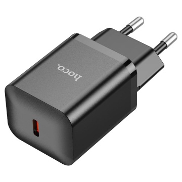 Incarcator Retea Hoco N27, 20W, 1xUSB-C, PD, negru - Img 2