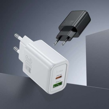Incarcator Retea Hoco N63, PD20W, 1xUSB-C, 1xUSB-A, alb - Img 3