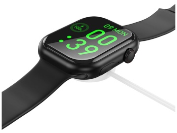 Incarcator Wireless Smartwatch Hoco Y23 Ultra, 5W, USB-A, Qi, 1m, alb - Img 3