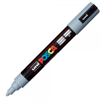 Marker UNI Posca PC-5M, varf rotund, 1.8-2.5mm, gri - M865 - Img 1