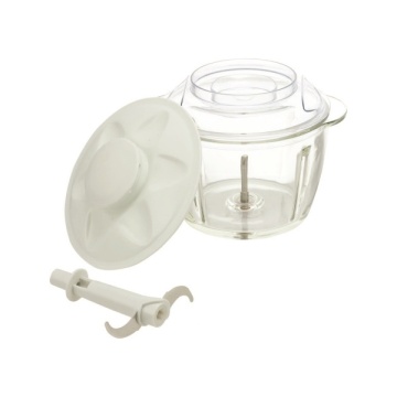 Mini tocator Zilan ZLN5619 – 200W, vas sticlă 1L, lame inox, operare printr-o atingere, roșu - Img 2