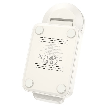 Statie Incarcare Wireless, Hoco CQ3, MagSafe, 15W, Qi Charging, Stand, 3 in 1, alb - Img 4