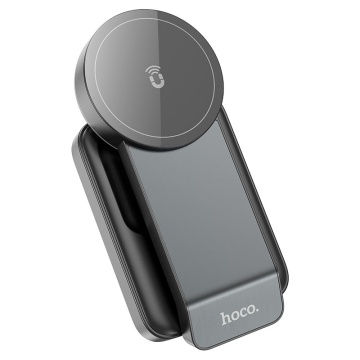 Statie Incarcare Wireless, Hoco CQ3, MagSafe, 15W, Qi Charging, Stand, 3 in 1, negru - Img 2