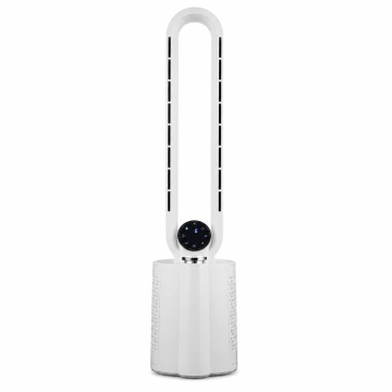 Ventilator turn fara palete Zilan ZLN1117, 40W, umidificare si ionizare, LED Touch, alb