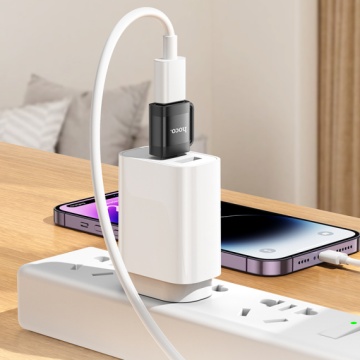 Adaptor USB-A la USB-C, OTG Hoco UA31C, incarcare si transfer, negru - Img 4