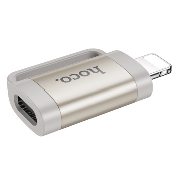 Adaptor USB-C la Lightning, OTG Hoco UA31B, incarcare si transfer, gri - Img 2