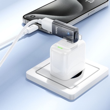 Adaptor USB-C/Lightning la USB-A, OTG Hoco UA36E, incarcare si transfer, negru - Img 4