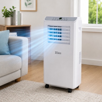Aer conditionat portabil Zilan ZLN2495, 7000 BTU, functie racire dezumidificare ventilatie, telecomanda, alb - Img 5