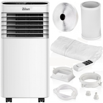 Aer conditionat portabil Zilan ZLN7101, 9000 BTU, 3 in 1 racire dezumidificare ventilatie, timer, alb - Img 3