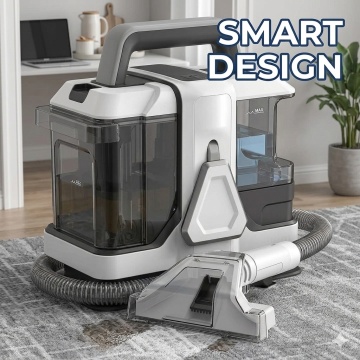 Aspirator cu Spalare Hoffmans HM-9088, Spot Cleaner 800W, Aspiratie 16kPa, Curatare Profunda, Gri - Img 6