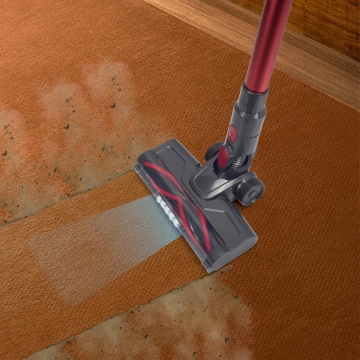 Aspirator vertical 2 in 1 Hausberg HB-2033GR, 900W, Turbo brush, 2 viteze, fara sac, filtru HEPA, 0.7L, gri/rosu - Img 4