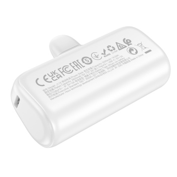 Baterie externa Hoco J116, 5000mAh cu afișaj digital, conector Lightning, dimensiuni compacte, 5V/2A, alb - Img 5