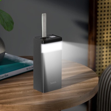 Baterie externa Hoco J86, 40000mAh, 22.5W, USB-C PD, QC 3.0, LED, alb - Img 6