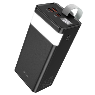 Baterie externa Hoco J86, 40000mAh, 22.5W, USB-C PD, QC 3.0, LED, negru - Img 1