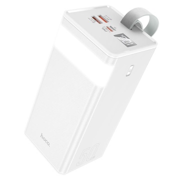 Baterie externa Hoco J86A, 50000mAh, 22.5W, USB-C PD, QC 3.0, LED, alb - Img 3