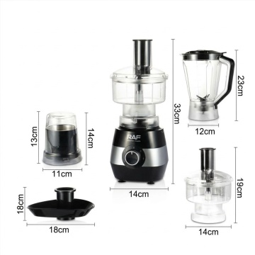 Blender Multifunctional 6 in 1 Raf R2869, 450W cu Tocator, Storcator si Rasnita, Negru-Gri - Img 7