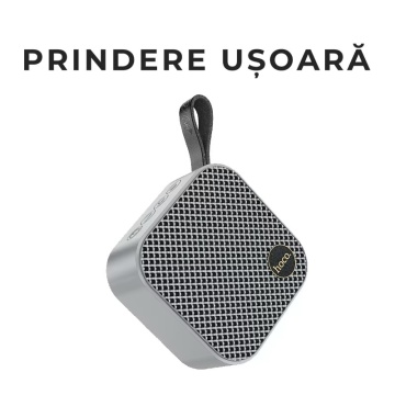 Boxa portabila 5W, Hoco HC22, Bluetooth 5.2, TWS, TF card, USB, gri - Img 3