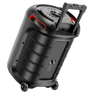 Boxa portabila 60W, Hoco HA5, Bluetooth 5.0, 7000mAh, 2 microfoane wireless, TWS, TF card, USB, AUX, inel RGB, negru - Img 3