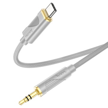 Cablu audio Aux USB-C la Jack 3.5mm, Hoco UPA30, 1m, gri - Img 2