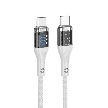 Cablu Type-C la Type-C, Hoco U115, PD100W, QC3.0, 1m, gri - Img 2