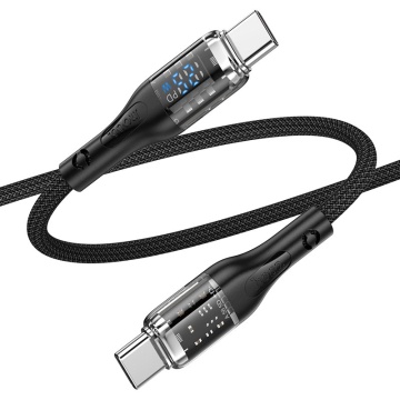 Cablu Type-C la Type-C, Hoco U115, PD100W, QC3.0, 1m, negru - Img 3