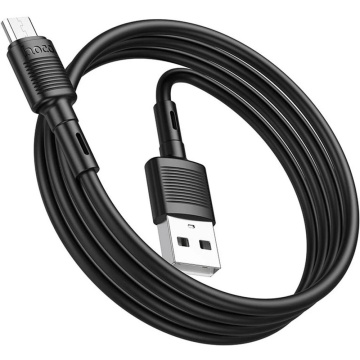 Cablu USB-A la MicroUSB, Hoco X83, 18W, 2.4A, 1m, negru - Img 3