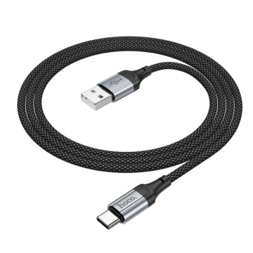 Cablu USB-A la USB-C, Hoco X102, 3A, Braided, 1m, negru - Img 4