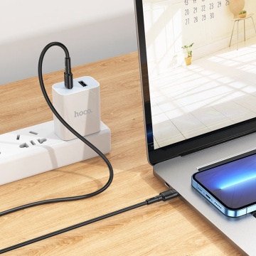 Cablu USB-C, Hoco X83, PD60W, QC3.0, 1m, negru - Img 3