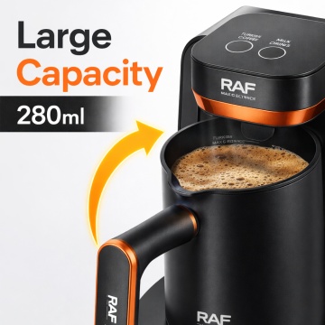 Cafetiera Turceasca Automata RAF R.147H 500W 280 ml Control Inteligent Spuma Bogata Negru Auriu - Img 3