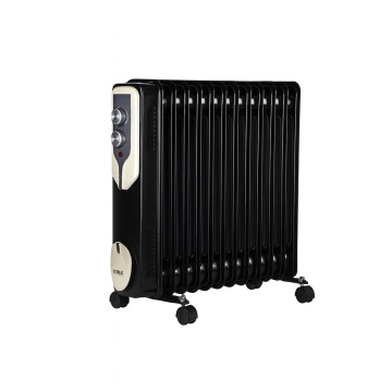 Calorifer electric Floria ZLN3673, 2500W, 13 elementi, termostat reglabil, negru