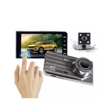 Camera Auto DVR Fata + Spate, Techoo T719TP, Full HD 1080P, ecran touch 4", WiFi, viziune nocturna, functie de rever, TF 32GB - Img 1