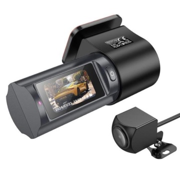Camera Video pentru masina Hoco DV8, HD 2K, cu mini LCD, Fata + Camera Spate, negru - Img 2
