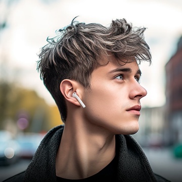 Casti Wireless Hoco EW52, Ear Buds, BT 5.3, 180h StandBy, 300mAh, Crystal, violet - Img 3