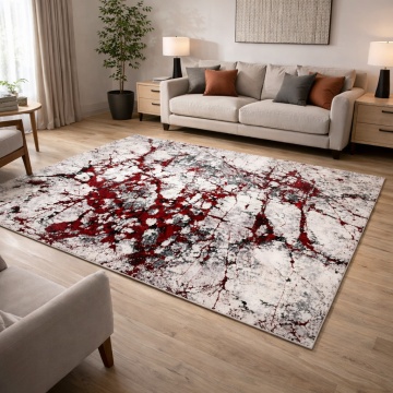 Covor Livario Milano Sandstorm Crem Rosu