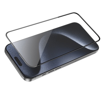 Hoco G16 folie clear iPhone 14 Pro Max, sticla securizata 6D Large Arc, rama neagra, transparenta premium - Img 4