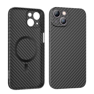 Husa iPhone 14 Plus Hoco, MagSafe, carbon, thin, protectie premium, negru - Img 1