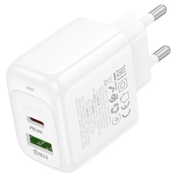 Incarcator Retea Hoco CS54A, PD20W, 1xUSB-C, 1xUSB-A, alb - Img 2