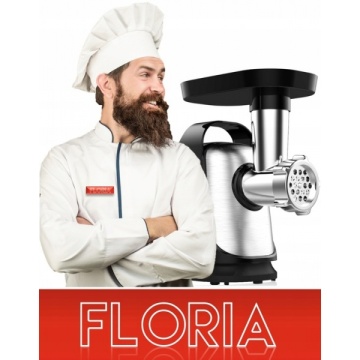 Masina de tocat carne Floria ZLN7965 – 1300W, 2 site, functie revers, lama inox, negru - Img 6