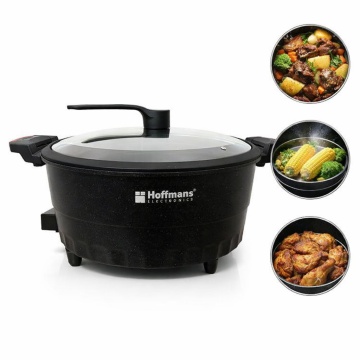 Oala Electrica cu Micropresiune Hoffmans HM3032, Capacitate 8L, 1500W cu Capac si Accesoriu Gatit