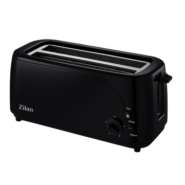 Prajitor paine dublu Zilan ZLN2713 – 1400W, 4 felii, 5 trepte rumenire, functii decongelare si reincalzire, negru