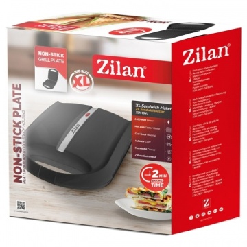Sandwich maker XL Zilan ZLN4841, negru, 1600W, 4 portii, placi antiaderente, indicator luminos, picioare antiderapante - Img 6