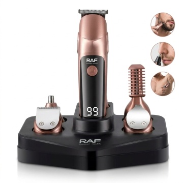Set Aparat de Tuns 19-in-1 Raf R4021 Trimmer Barba Nas Urechi Reincarcabil USB Lame Otel Inoxidabil Cu Suport Organizator
