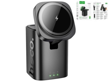 Statie incarcare Hoco CQ20, 5W, Wireless, 3in1, iPhone/iWatch/AirPods, negru