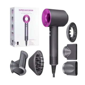 Uscator de par 5 in 1 Selani, motor digital 1600W, 5 duze magnetice, ionizare puternica, 3 trepte temperatura, 3 viteze, silentios, filtru detasabil, gri-mov - Img 2